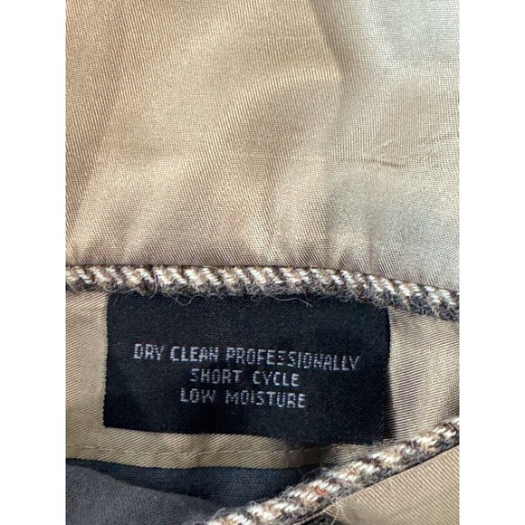 VINTAGE Burberrys Blazer Gray Muses Atlanta Tweed Sport Coat Suit Jacket USA 44L - Picture 12 of 14